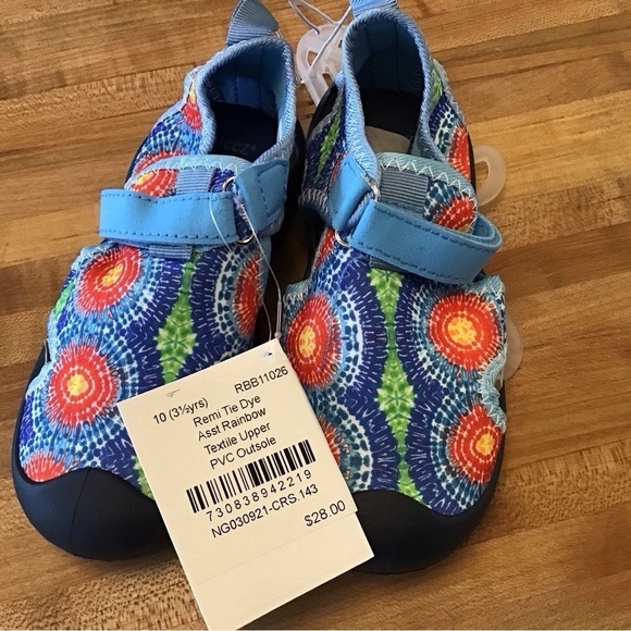 Robeez Spiral Tie Dye Slip Resistant Neoprene, Water, Pool Play Shoes Toddler 10 - Picture 7 of 7
